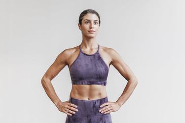 Nobull Halter Tie-Dye Women's Sports Bras Purple | Australia (CL8723)